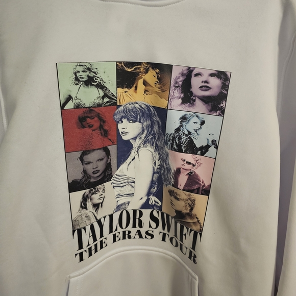 NWOT Taylor Swift White Hoodie - The Eras Tour Size Medium - Picture 2 of 5